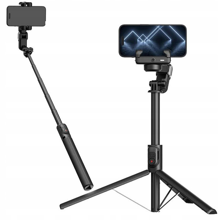 Gimbal Stativ 160cm Selfie Stick Lampa Led Dálkové ovládání Sledování Gesto na Telefon