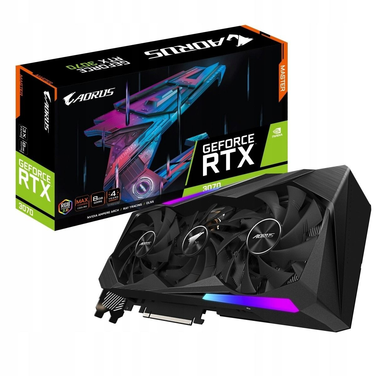 Grafická karta Gigabyte Aorus GeForce Rtx 3070 Master 8GB GDDR6 Rev. 1.1