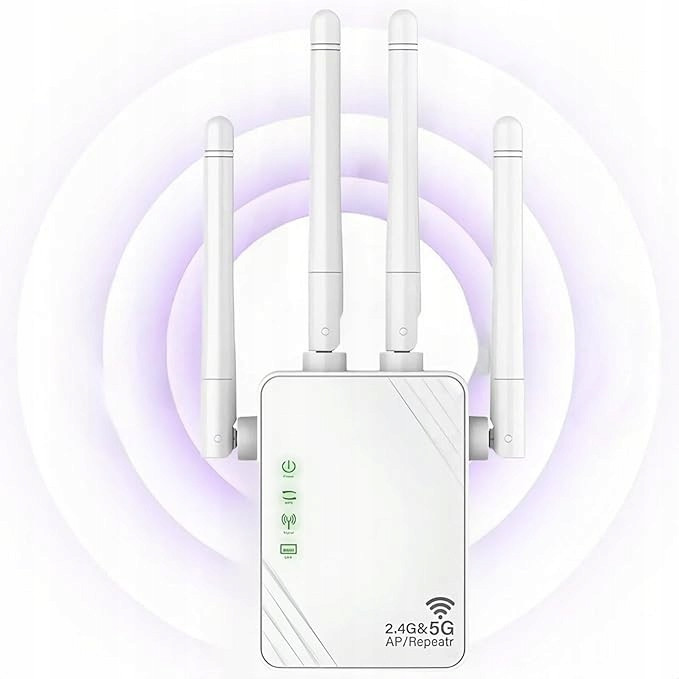 Zesilovač signálu WiFi 1200 Mb/s 5 GHz a 2,4 GHz pro domácnost