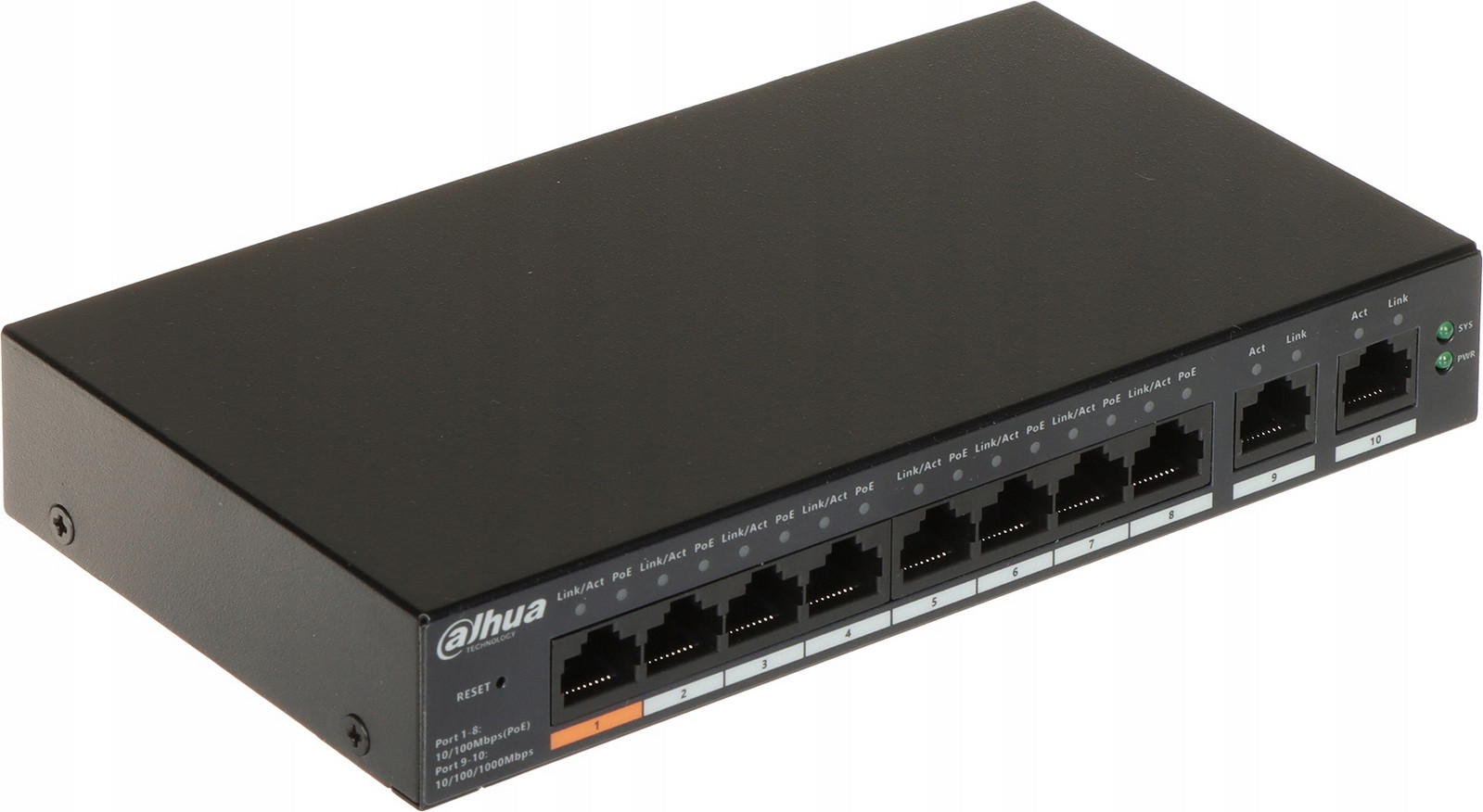 Switch Poe CS4010-8ET-60 8PORTOVÝ Dahua