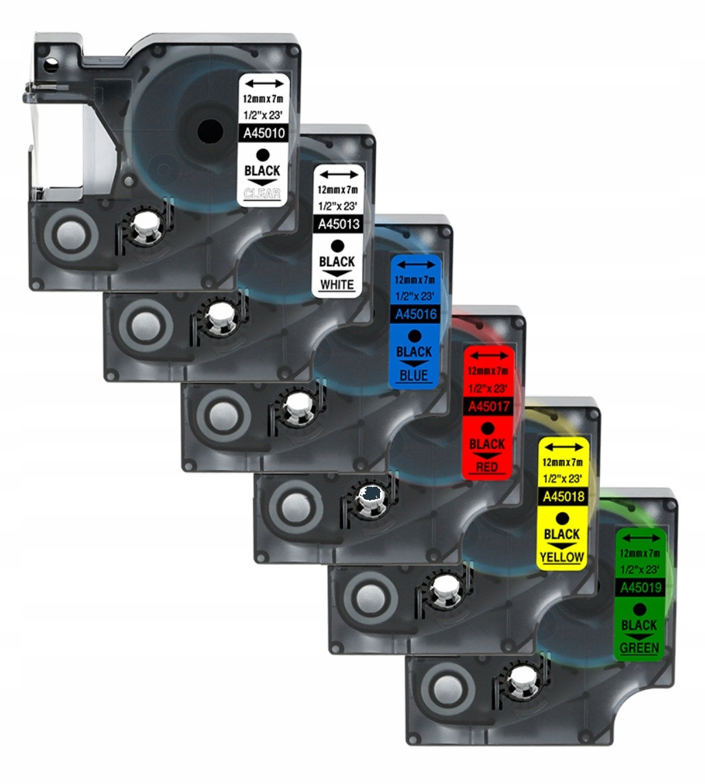 Pásky Pro Dymo LM280 D1 12mm Sada 6 Ks Barvy