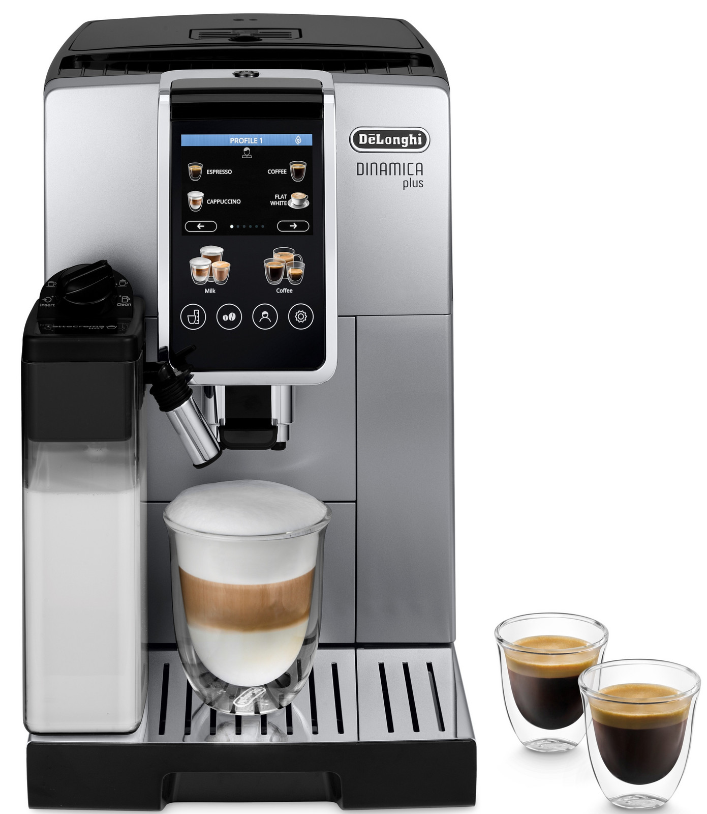 Automatický tlakový kávovar De'Longhi ECAM380.85.SB 1450 W stříbrný/šedý