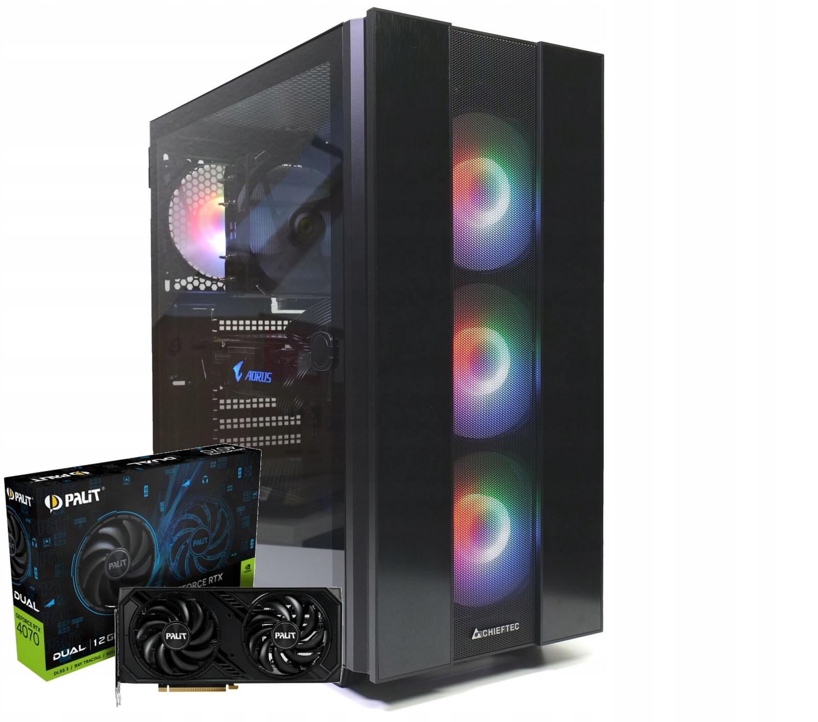 Pc pro Gier! i5 14400 32GB Rtx 4070 12GB M.2 Nvme 1000GB 1TB Nvme W10/11 Rgb