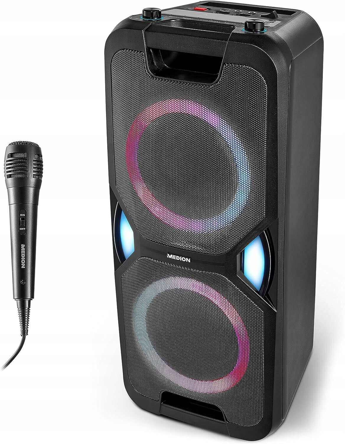 Párty reproduktor Medion 2x220W Bluetooth 5,0 Karaoke Radio Fm,aux,usb