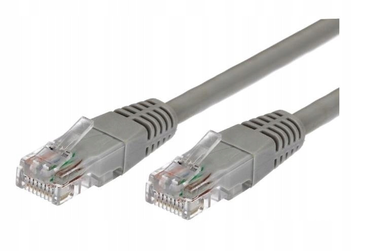 Patchcord kabel měděný kat.6 RJ45 Utp 3m. šedý balení 10 kusů