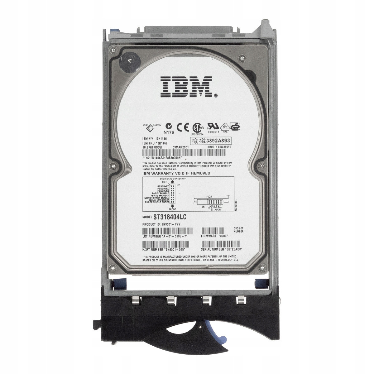 Ibm 19K1467 19K1466 18,2GB 10K 4MB Scsi U160 3,5'' ST318404LC