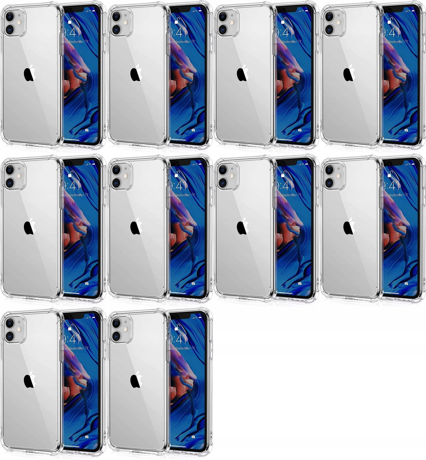 10x Pouzdro Silikonové Apple Iphone 11 Pro Max 6,5