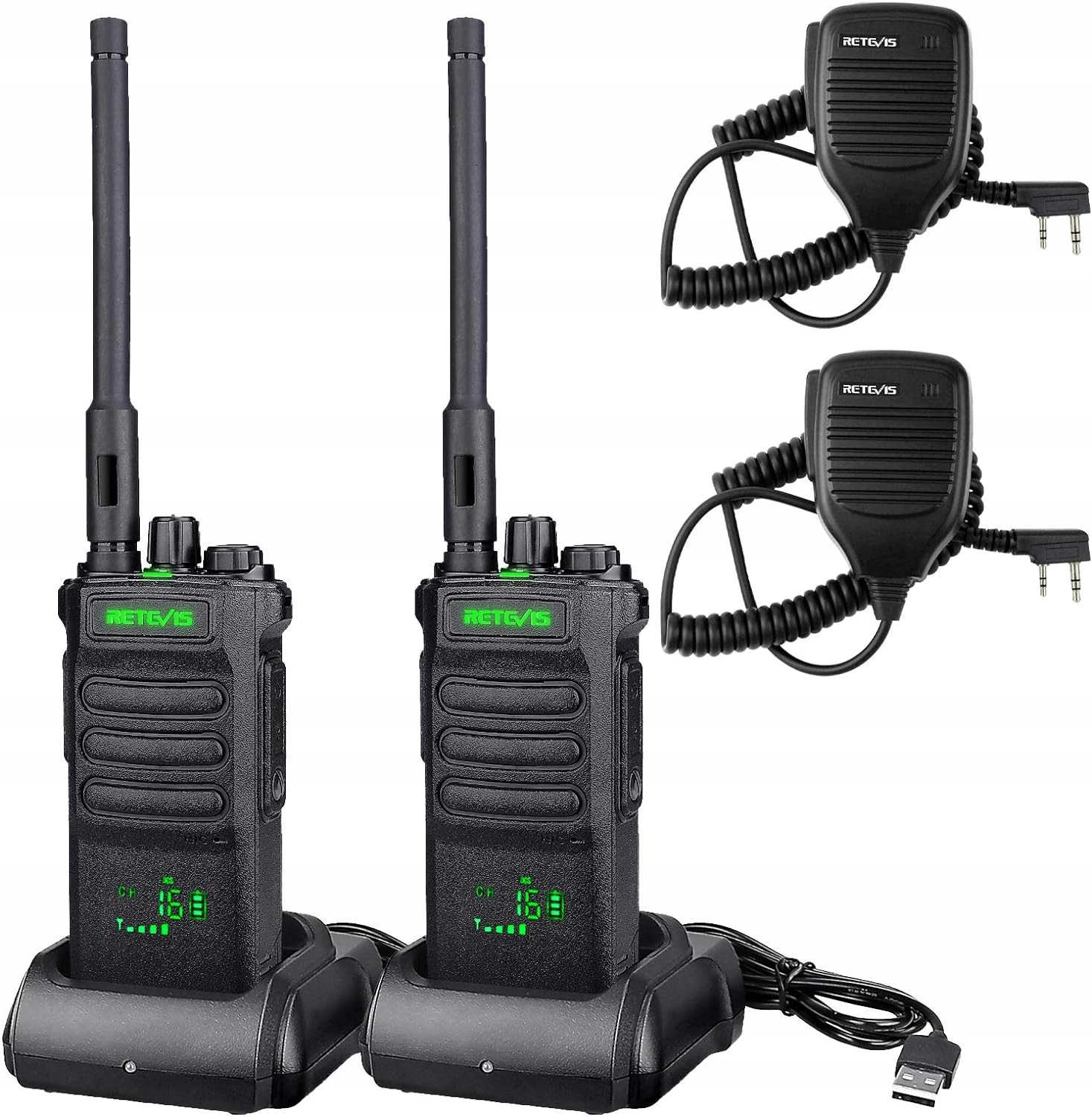 Retevis RT86 Walkie Talkie s Mikrofonem, Rádio 2600mAh, Bezdrátový Javor