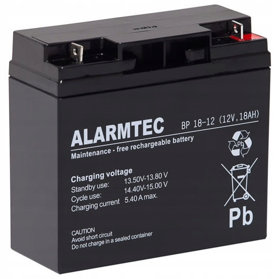 Akumulátor Baterie Agm Vrla Alarmtec Bp 12V 18Ah BP18-12 BP18 18 Alarm Ups