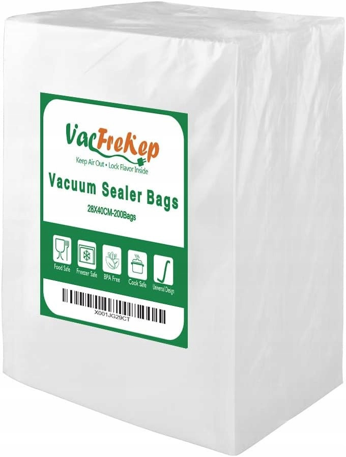 VacFreKep Vakuové sáčky 28 cm x 40 cm Bez Bpa 200 kusů