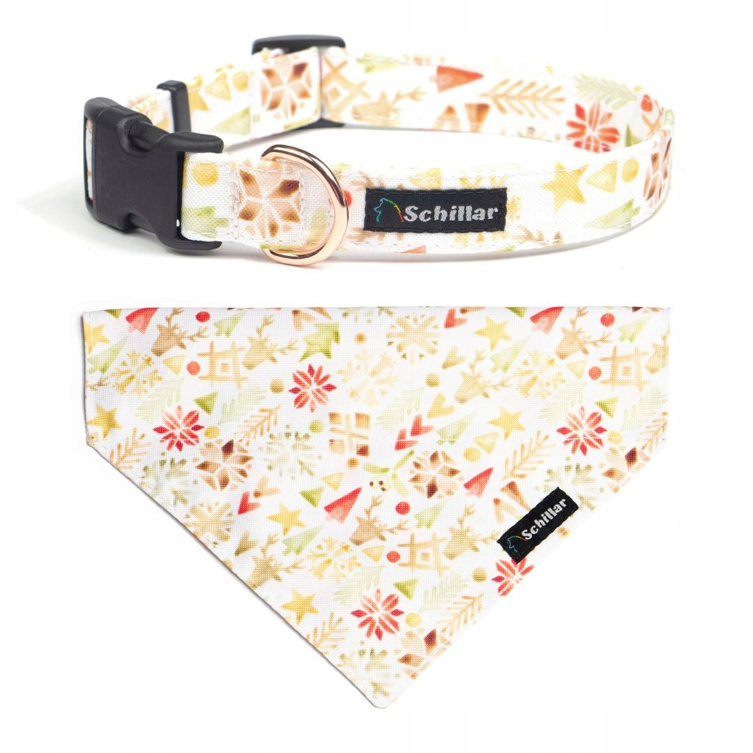 Vánoční sada pro psa nákrčník vánoční fantazie M 35-50cm