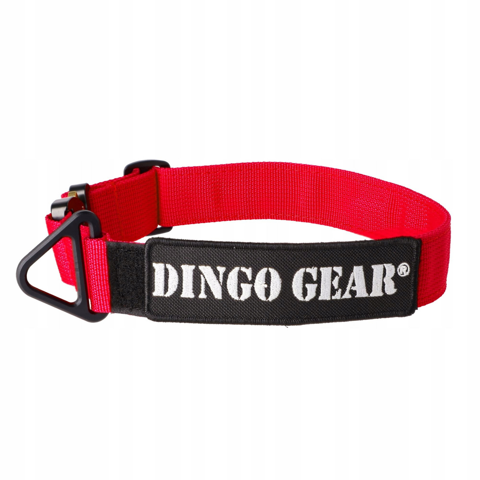 Dingo Gear Obojek z pásky Cobra bez rukojeti 45-63 cm červený