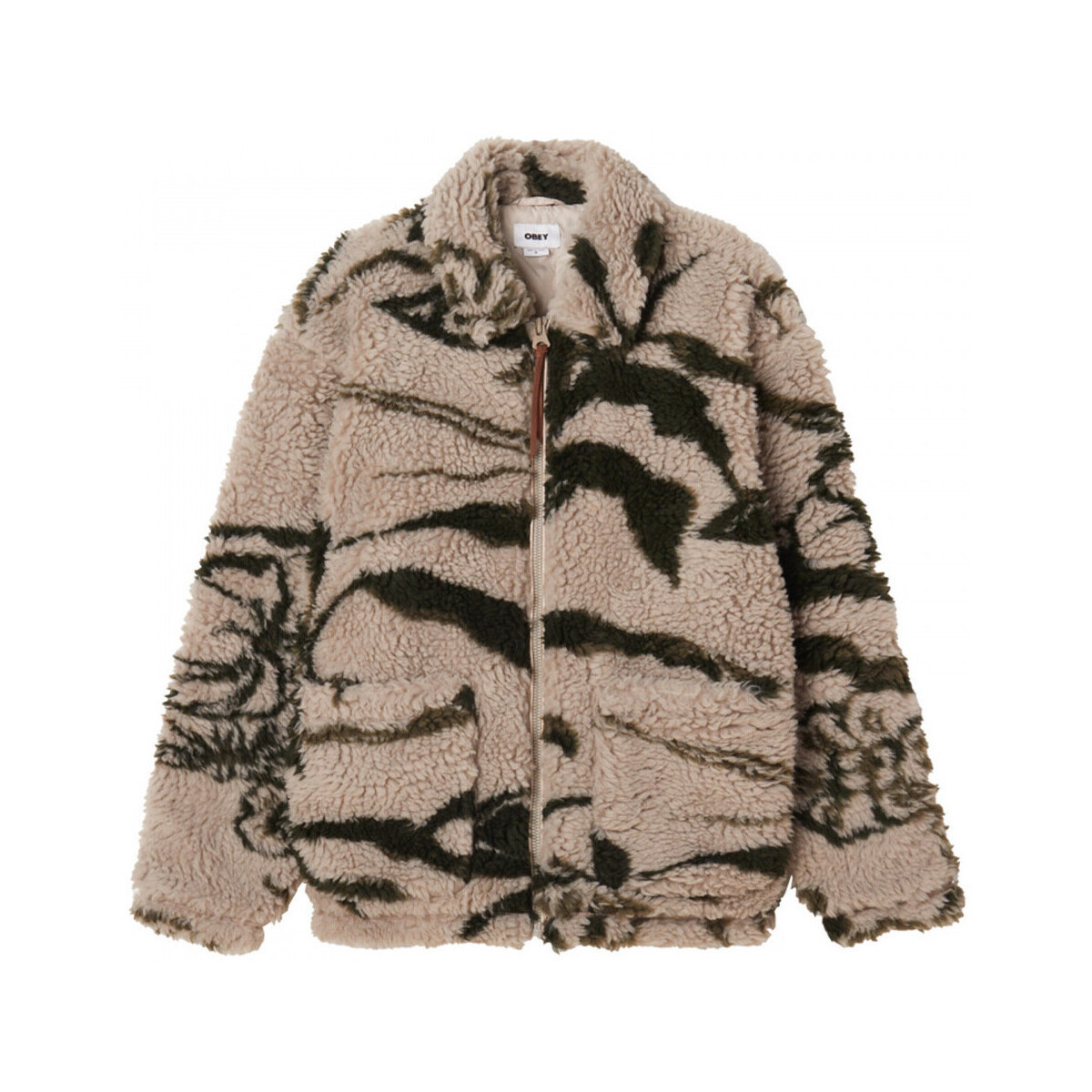 Obey  Mushroom sherpa jacket  Šedá