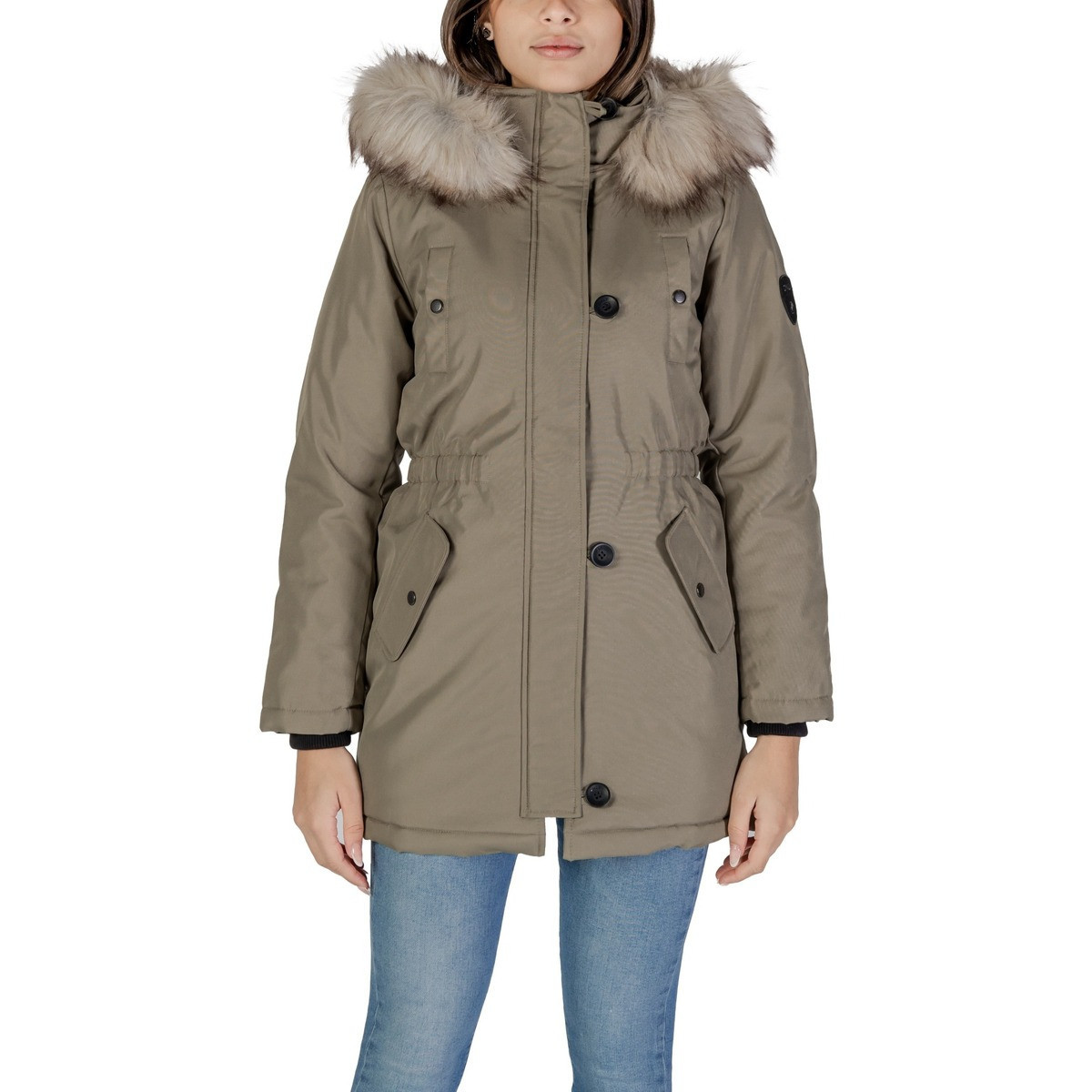 Only  ONLIRIS FUR WINTER PARKA CC 2023 OTW 15304625  Zelená