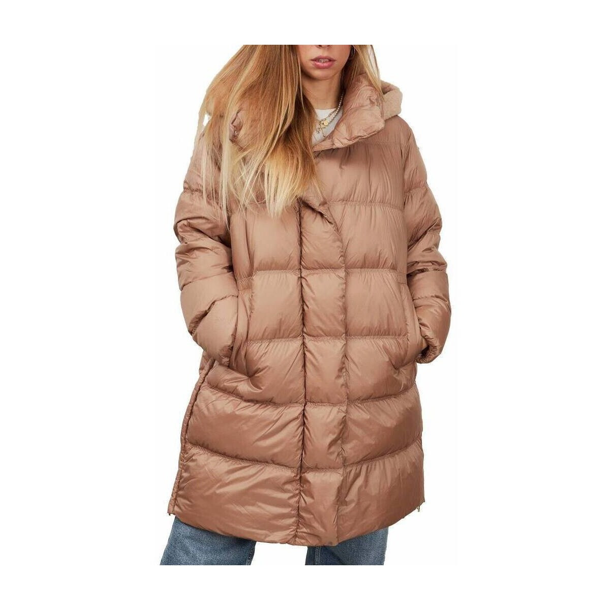 Geox  W TAHINA LONG JKT  Hnědá