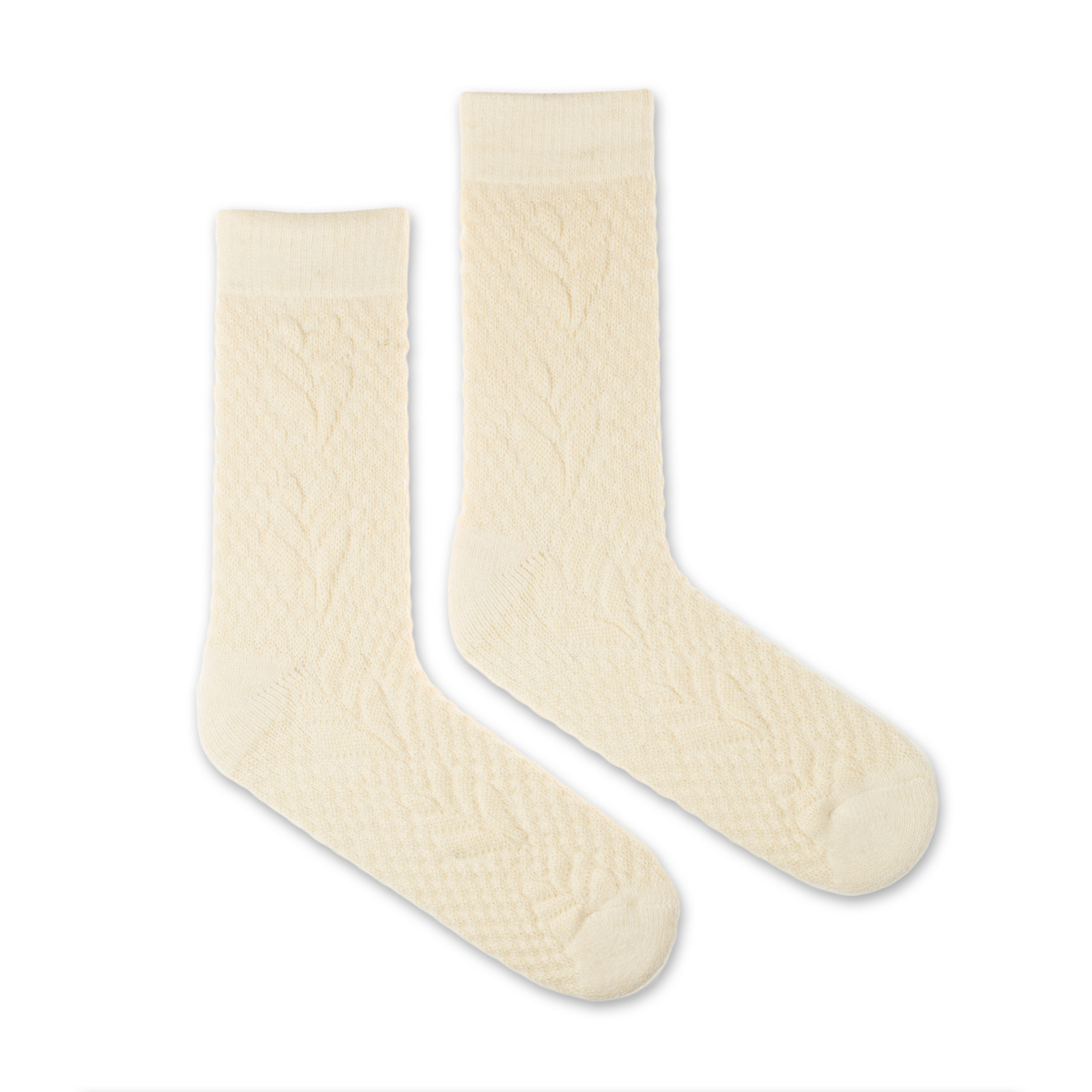 Vlněné ponožky Vlnáč Pletenec bíly