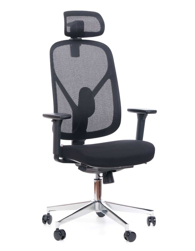 Kancelářská ergonomická židle Sego EPOQ - síťovaná záda, látka, černá