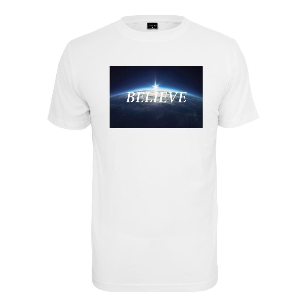 Triko Mister Tee Believe - bílé, XS