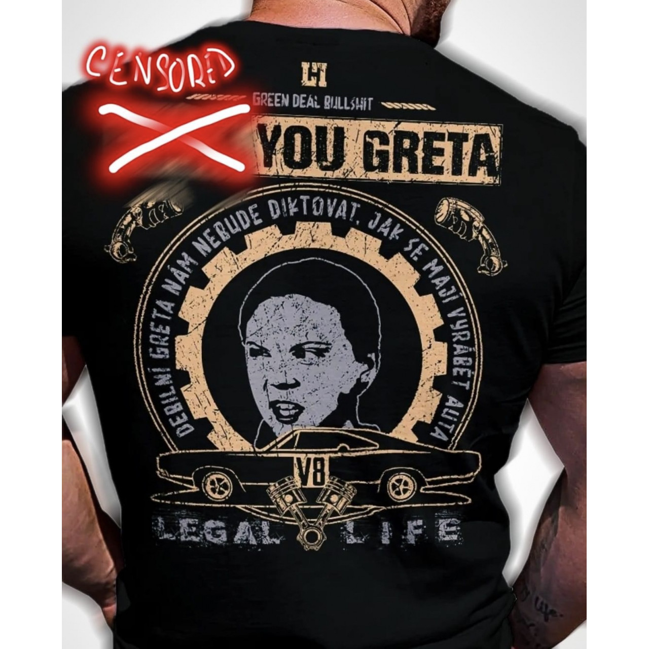 Triko pánské Legal Life FUCK YOU GRETA - černé, M