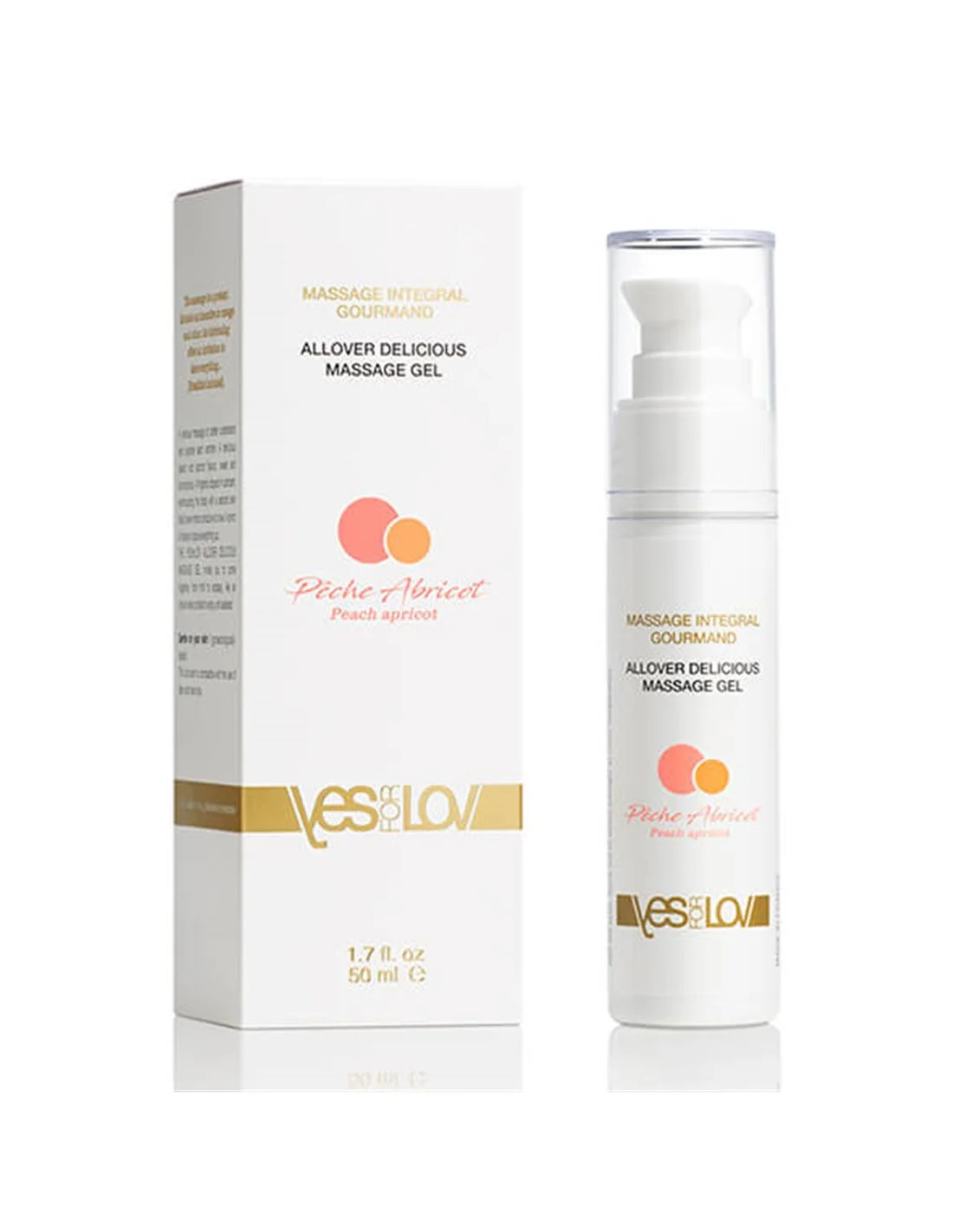 YESforLOV Masážní gel Peach Apricot (Allover Delicious Massage Gel) 50 ml