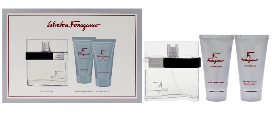 Salvatore Ferragamo F By Ferragamo Pour Homme - EDT 100 ml + sprchový gel 75 ml + balzám po holení 75 ml