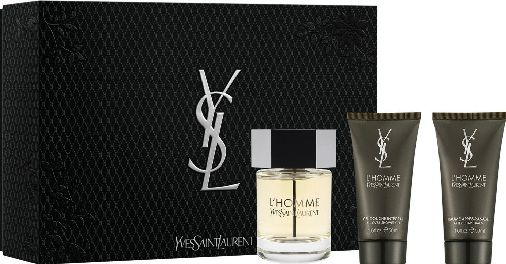 Yves Saint Laurent L'Homme - EDT 100 ml + sprchový gel 50 ml + balzám po holení 50 ml