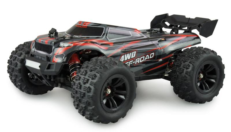 Amewi RC Hyper Go Truggy brushless 4WD 1:16 RTR, černočervená