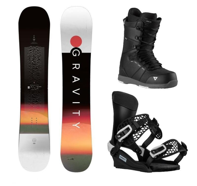 Gravity Bandit 24/25 snowboard + Gravity Drift black/white vázání + Gravity Void black/grey boty