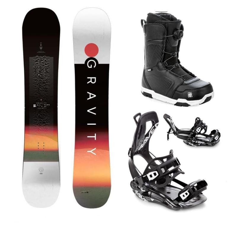 Gravity Bandit 24/25 snowboard + Raven Fastec FT360 black vázání + Raven Flush MOZ boty