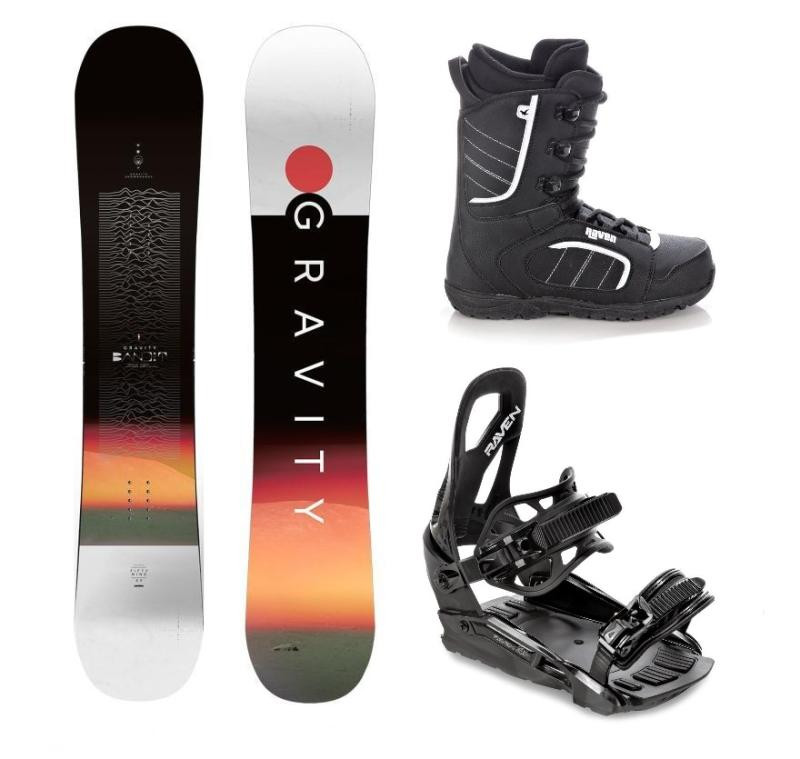 Gravity Bandit 24/25 snowboard + Raven S230 Black vázání + Raven Target obuv