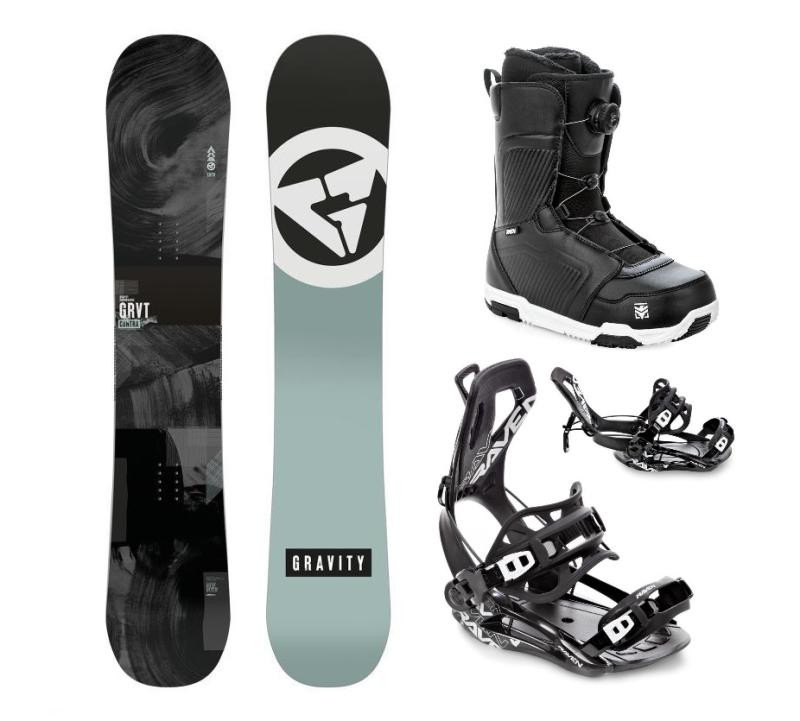 Gravity Contra 24/25 snowboard + Raven Fastec FT360 black vázání + Raven Flush MOZ boty