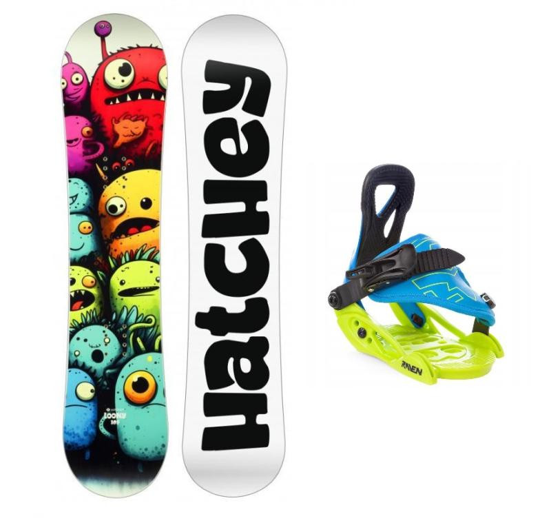 Hatchey Loony dětský snowboard + Raven s160 dětské vázání