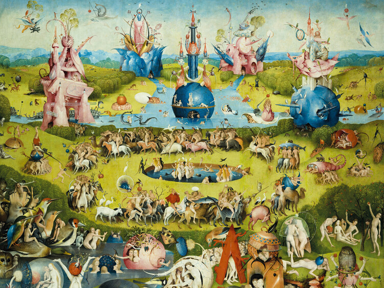 Hieronymus Bosch Obrazová reprodukce Zahrada pozemských rozkoší, Hieronymus Bosch, 40 × 30 cm