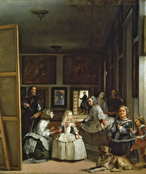 Diego Velázquez Obrazová reprodukce Las Meninas or The Family of Philip IV, Diego Velázquez, 33.6 × 40 cm