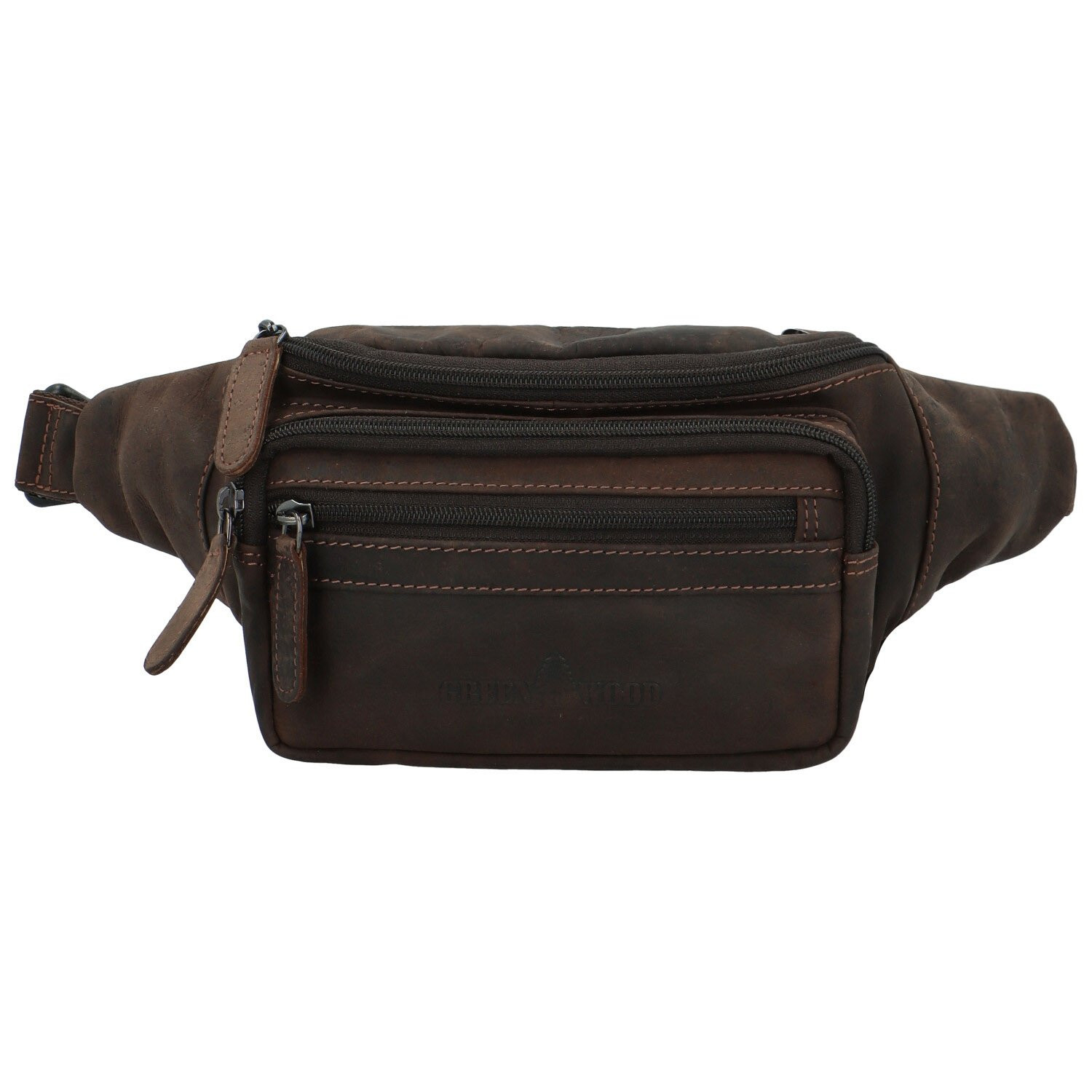 Pánská kožená ledvinka tmavě hnědá - Greenwood Sanitar hnědá