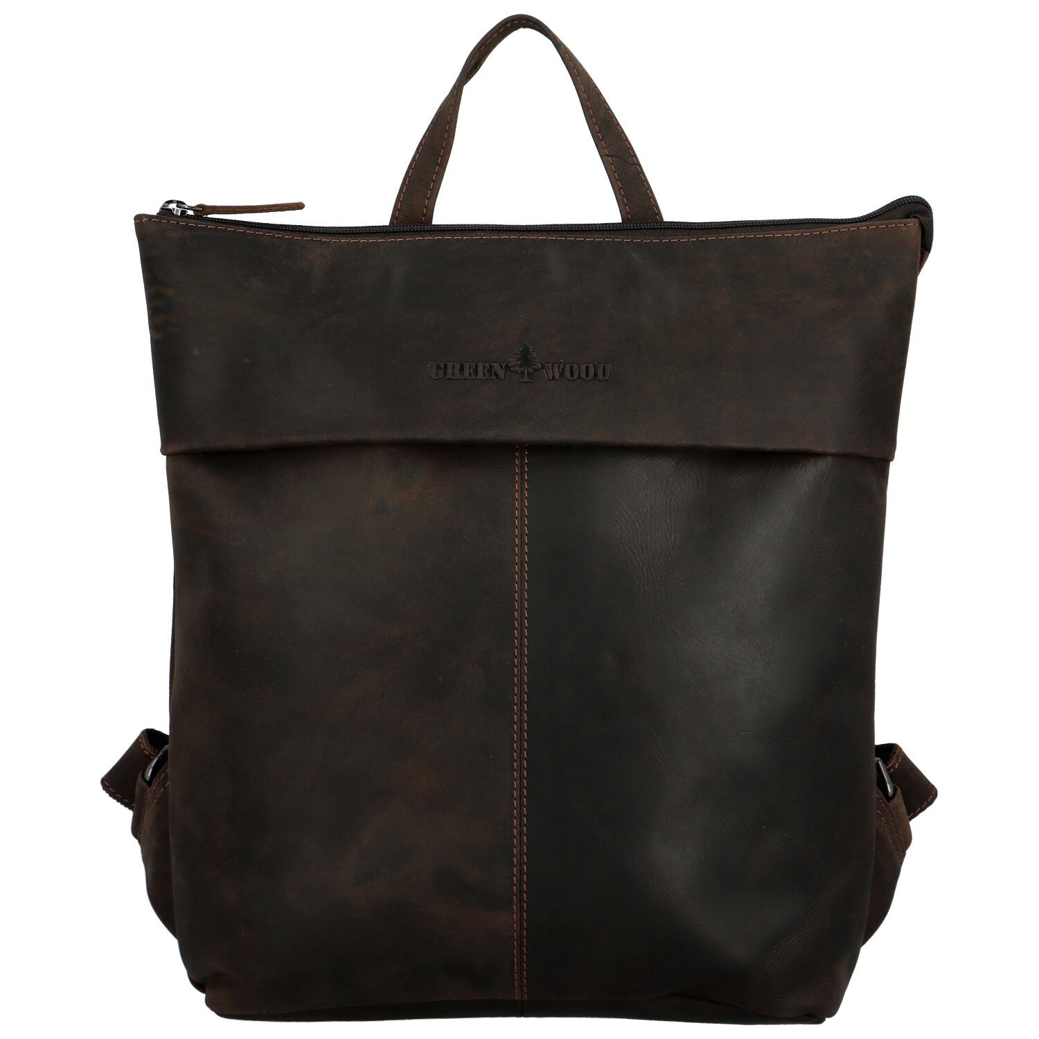 Praktický univerzální kožený batoh Lukes, tmavě hnědý