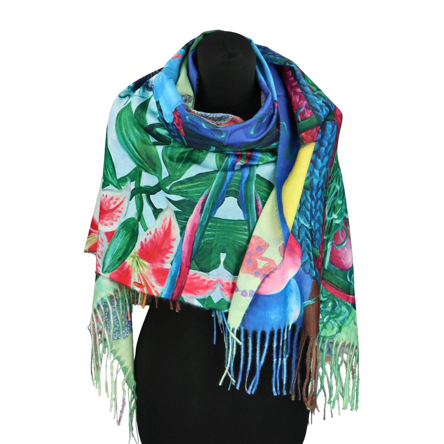 Módní dámská šála Winifre, lilie/kočka