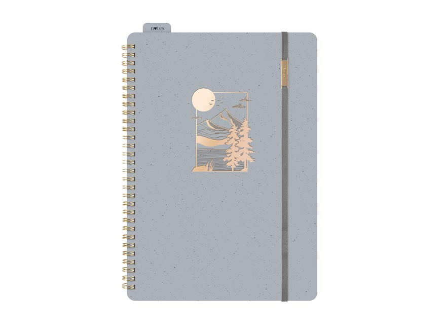 MFP 7501614 Blok se spirálou/gumkou A4 linka 80l/80g šedý