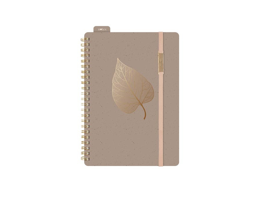 MFP 7501615 Blok se spirálou/gumkou A5 linka 80l/80g hnědý