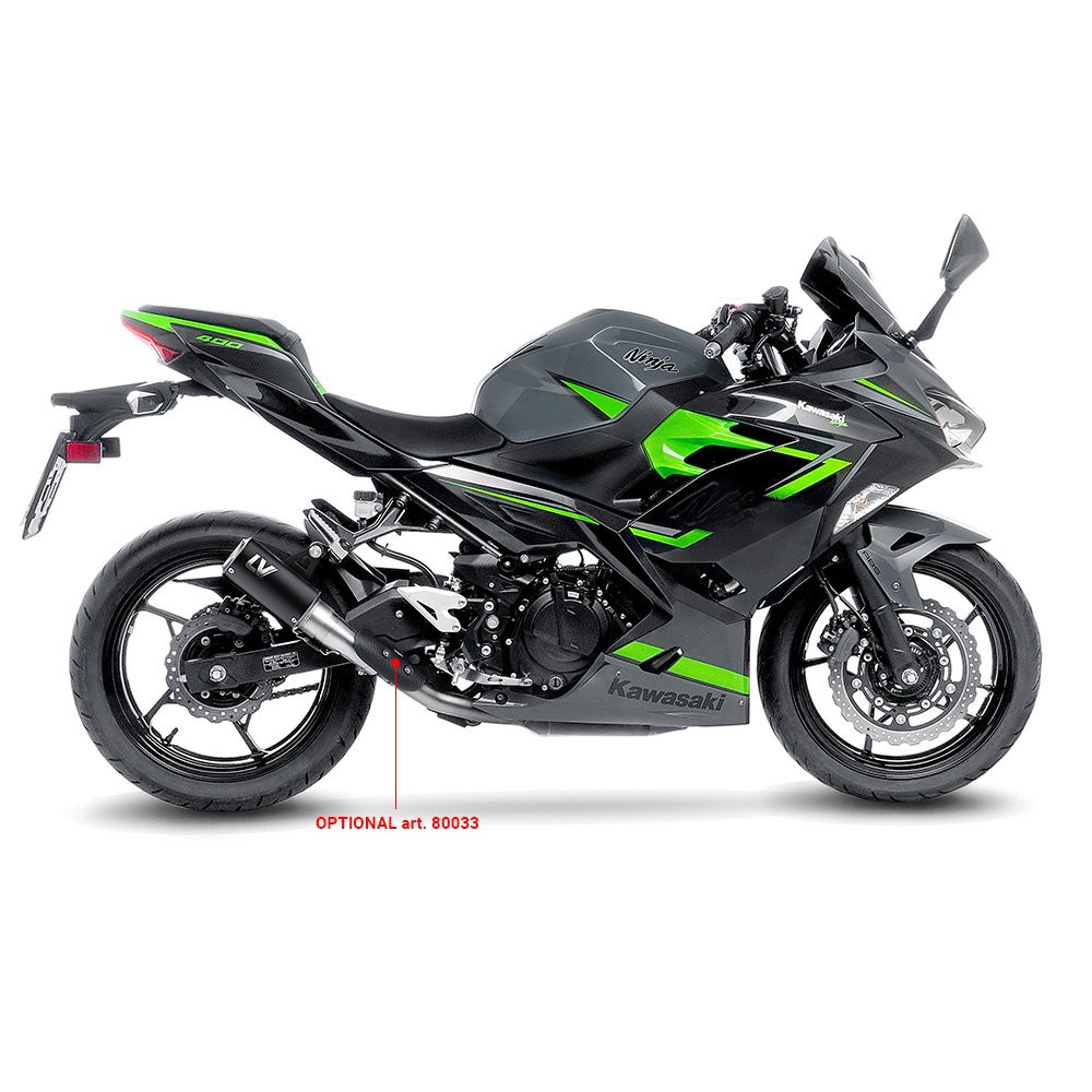 LeoVince LV Corsa Black Slip-on KAWASAKI NINJA 400 (18-21), NINJA 400 (22-23), Z 400 (19-21), Z 400 (22-23), NINJA 500/SE (24 >), Z 500/SE (24 >)