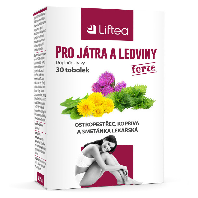 LIFTEA pro játra a ledviny 30 tobolek, poškozený obal