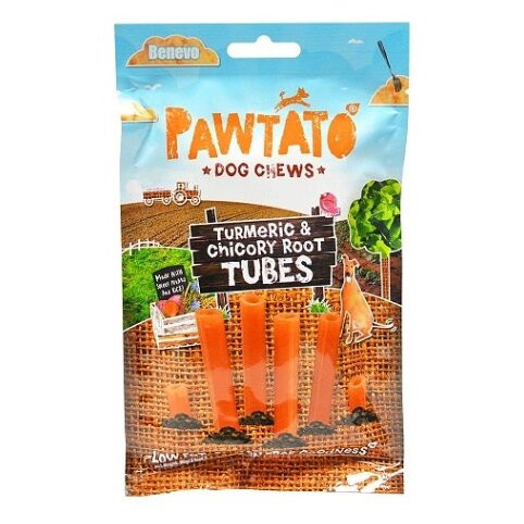 BENEVO Odměna pro psy pawtato tubes turmeric & chicory root 90 g