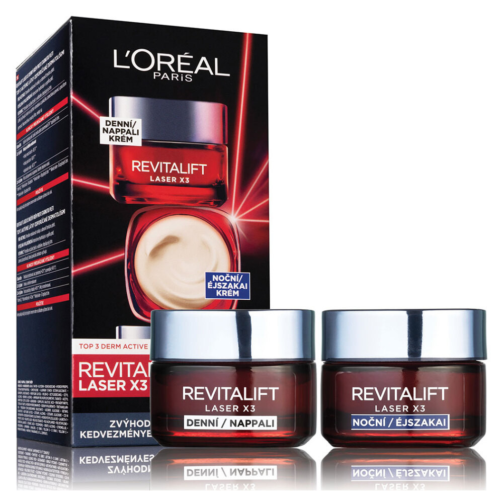 L'ORÉAL Paris Revitalift Laser X3 Duopack Denní krém + noční krém 2 x 50 ml