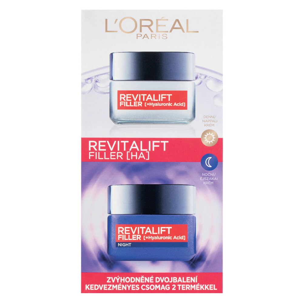 L'ORÉAL Paris Revitalift Filler Duopack Denní krém + noční krém 2 x 50 ml