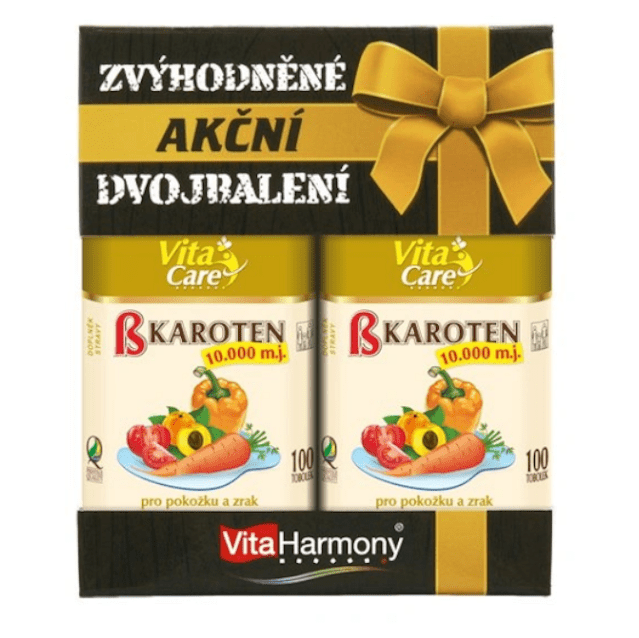 VITAHARMONY Beta karoten 2 x 100 tobolek, poškozený obal