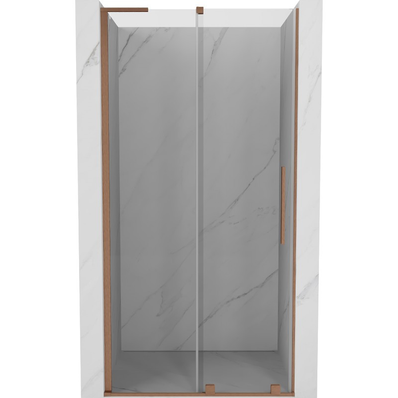 MEXEN/S Velar L posuvné sprchové dveře 100 cm, transparent, měď karáčovaná 871-100-003-01-65