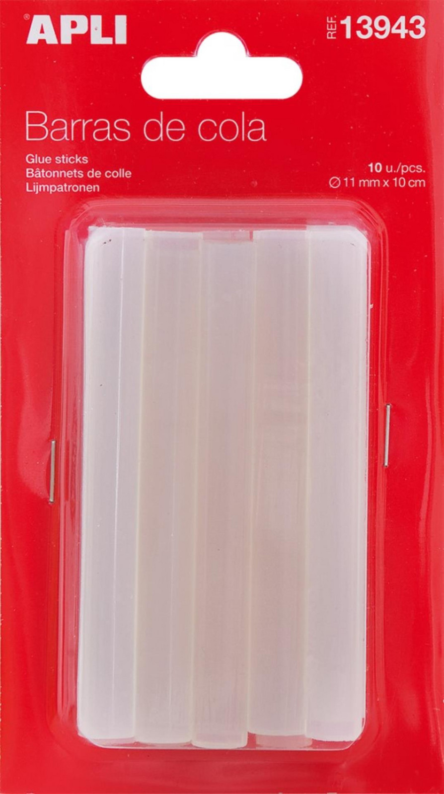 Patrony do tavné pistole APLI, O 11 mm x 10 cm, transparentní, 10 ks