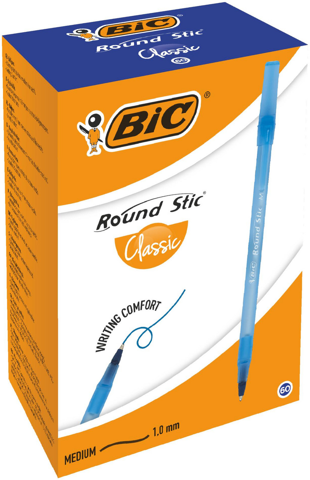 Bic Kuličkové pero ROUND STIC - modré, 60 ks