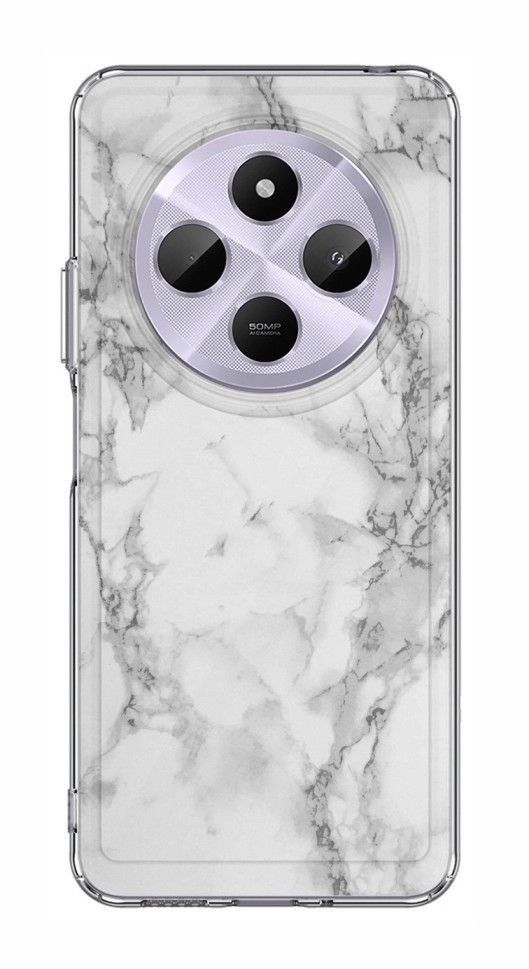 Kryt STYLE TopQ Xiaomi Redmi 14C pevný Mramor bílý 132679