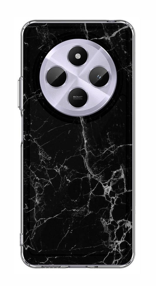 Kryt STYLE TopQ Xiaomi Redmi 14C pevný Mramor černý 132678